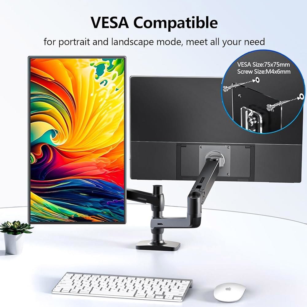 Virzen 4K 대형 휴대용 모니터 PC 디스플레이 스크린 VESA 폰 스피커 세컨드 3840 24인치 sRGB 듀얼 HDMI 맥 UHD 2160 120 x PS4/PS5용 외장 - 상세 이미지 3
