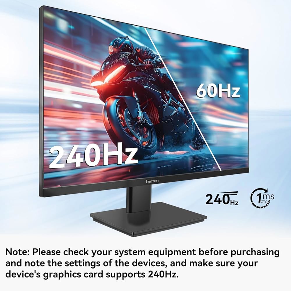 27인치 2K 240Hz QHD 2560x1440P HDMI 2개 1.4 디스플레이 VESA 포트 PC 및 게이밍 AMD 프리미엄 지원, 내장 100 400cd/m , 1ms, - 상세 이미지 3