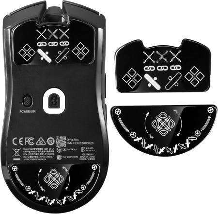 [해외]바이퍼 V3 프로 마우스 발 패드용 이모뉴크 유리 스케이트 매끄러운 내구성 슬림 2.5D 커브드 엣지 게임 교체 액세서리 SE(인쇄 패턴)와 호환됩니다 Earth Patte