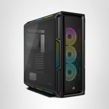 [해외]Corsair iCUE 5000T RGB 미드 타워 ATX PC 케이스-208 개별 주소 지정 가능 LED-여러 360mm 라디에이터 장착-간편한 케이블 관리-3 PC Ca
