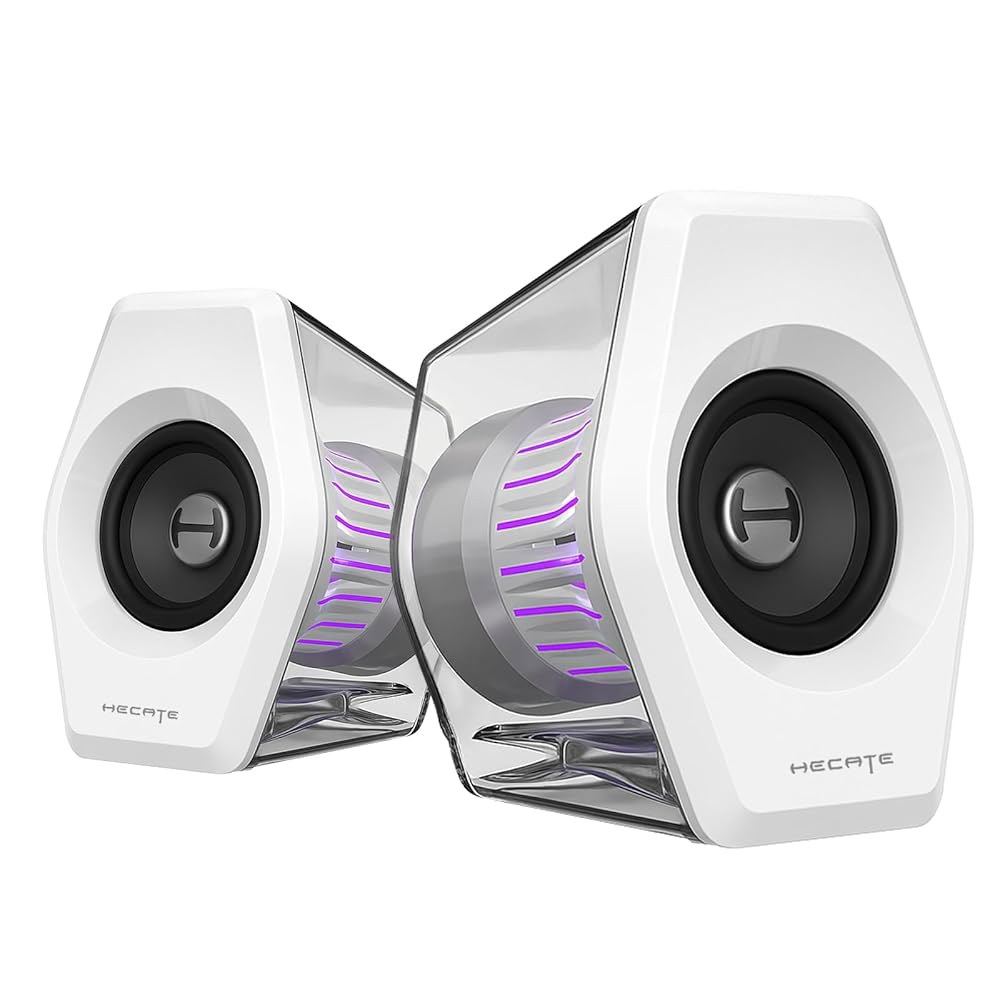 Edifier G2000 Pro 64W 데스크탑 블루투스 AUX USB 노트북 멀티미디어 입력 맥 PC 우퍼 RGB 게이밍 2.0 3.5mm 화이트 스피커 조명 컴퓨터 Black - 상품 이미지
