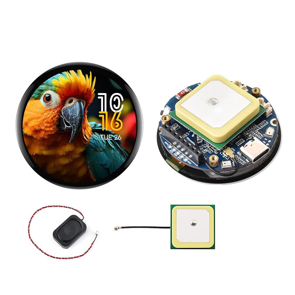ESP32-S3, 1.7인치 AMOLED 라운드 터치 어레이, QSPI AI 듀얼 안테나 인터페이스, 디스플레이 466x466, 스피커 마이크 2W 상호 작용 온보드 8 포함 개발 - 상품 이미지