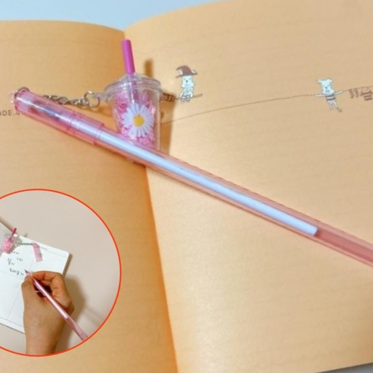 벚꽃 디자인 볼펜 봄 필기구 학습 메모 기록 사무 다이어리 꾸미기 선물 - 상품 이미지