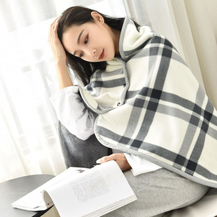 똑딱이어깨담요 안감 극세사 똑딱이 어깨 망토 무릎