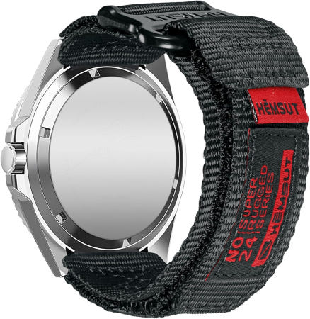 DAVILANE [해외]카시오 듀로와 호환되는 퀵 릴리스 시계 밴드 MDV106-1AV / MTP-VD01 MTP-VD02 MTP-1374용 22mm 나일론 교체 스트랩 손목 Black 20mm