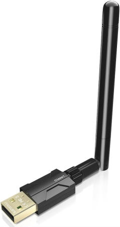 Techkey/Shenzhen Denos Trade Co.  Ltd. [해외]데스크탑 PC용 USB Bluetooth 5.1 어댑터: 노트북 Windows 11/10/8.1용 장거리 300FT 무선 동글 5dBi 안테나 플러그 앤 플레이 페어링 bl