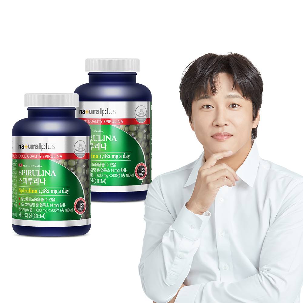 [10개월] 내츄럴플러스 차태현 스피루리나 항산화 엽록소 300정, 2개 제품 이미지