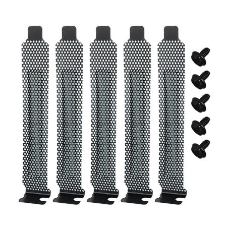 [해외]YS0911 5피스 PCI 슬롯 커버 하드 스틸 먼지 필터 블랭킹 플레이트 통풍 나사 냉각 팬 포함 컴퓨터 케이스용