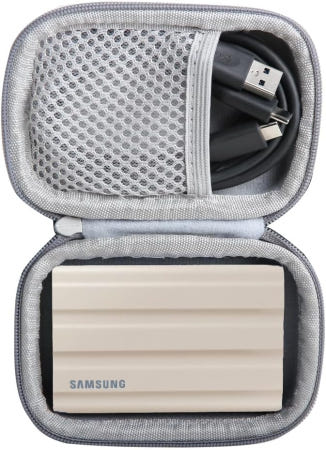 [해외]삼성 T7 쉴드 2TB / 1TB 4TB 휴대용 SSD USB 3.2 Gen2 외장 솔리드 스테이트 드라이브용 허미셸 하드 여행용 Case for 1 Hard Drives
