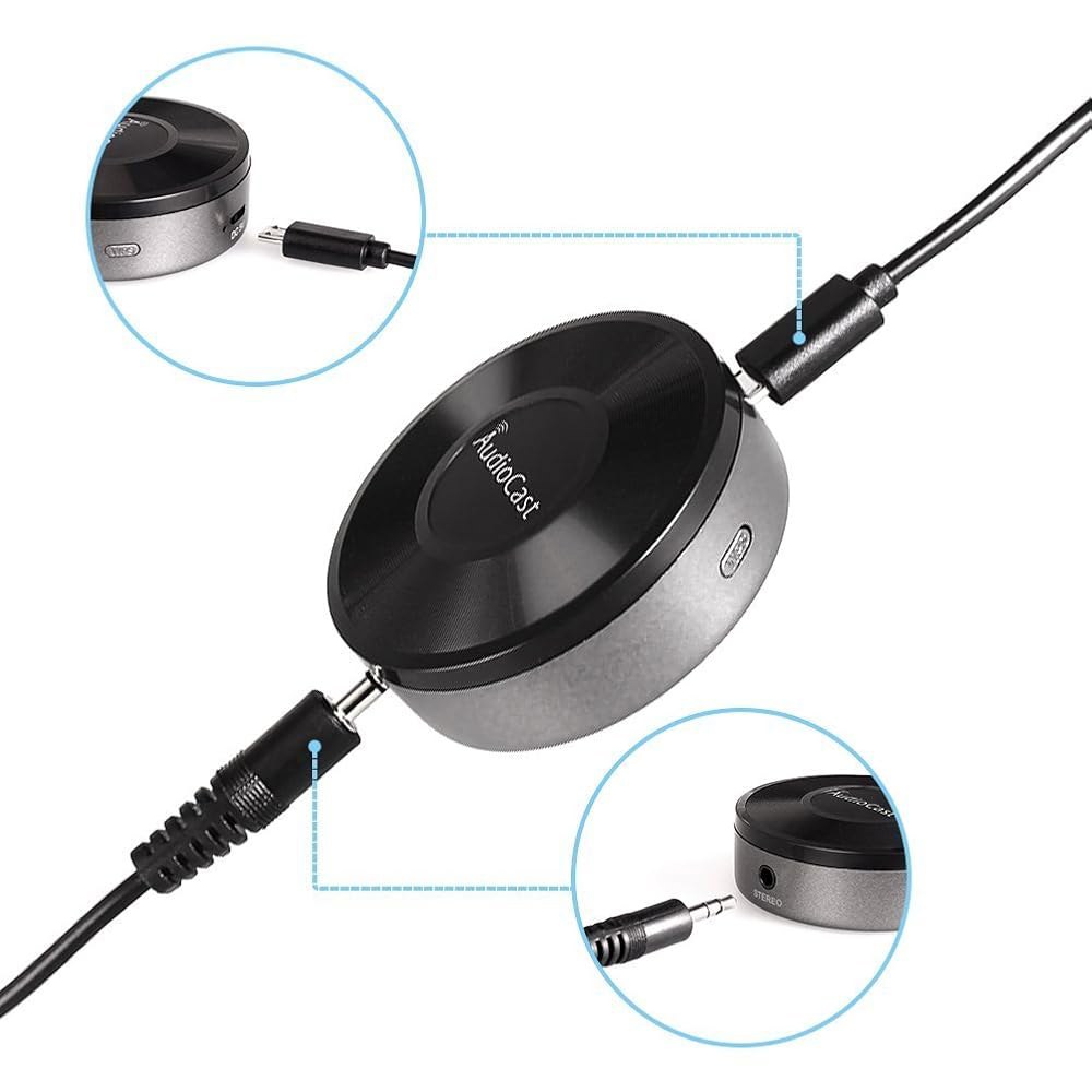 ACEMAX M5 AudioCast WiFi 무선 룸 네트워크 스트림 Wi-Fi 송신기 지원 멀티 연결 Spotify DLNA 2.4G 오디오 Airplay - 상세 이미지 3