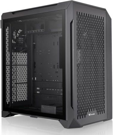 [해외]중앙 집중식 열효율 설계를 갖춘 Thermaltake CTE C700 에어 미드 타워 3x140mm CT140 팬 사전 설치 강화 유리 측면 패널 Airflow C700 B
