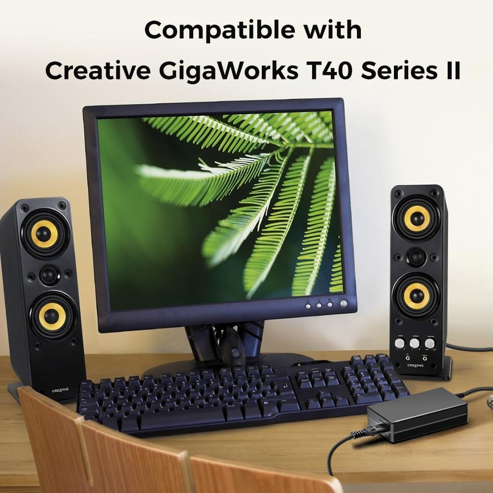 CASIMY Creative GigaWorks T40 시리즈 2.0 II 공급 멀티미디어 충전기 ADC0000005803 전원 T30W 시스템과 어댑터 호환되는 27V MF1616 - 상세 이미지 2