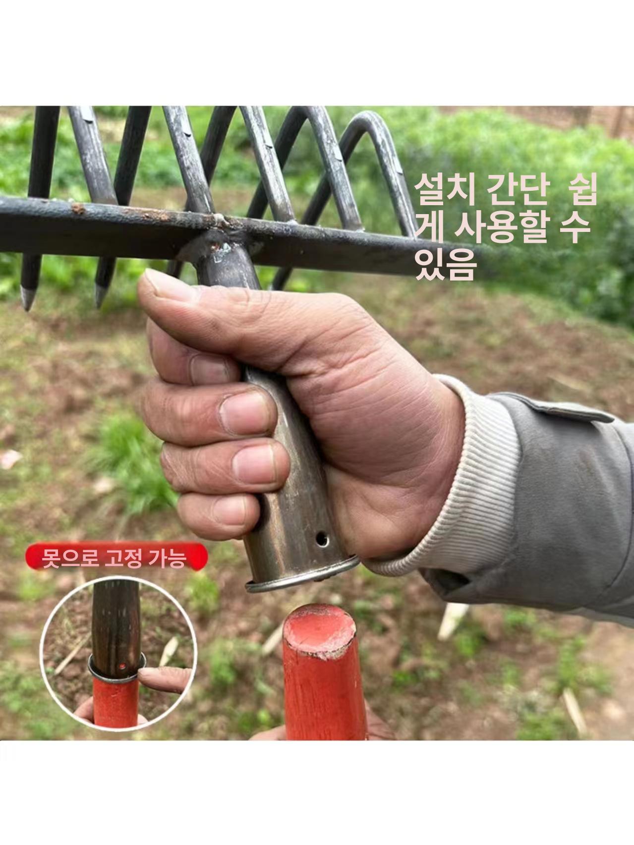 갈고리 쇠스랑 삼지창 손잡이없음 농사용 토양 뒤집기 범용 1.2 나무 손잡이 - 상세 이미지 3
