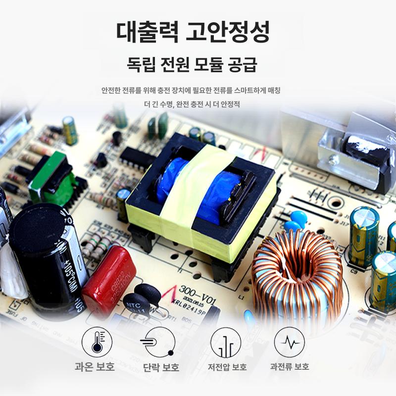 충전 캐비닛 대량 스테이션 거치대 USB 충전함 태블릿 10단 태블릿 화이트 초강력냉각+독립전원 - 상세 이미지 4