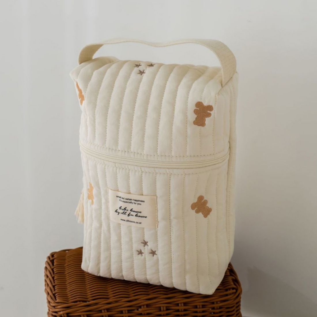 자수 누빔 기저귀 가방 어린이집 파우치 아기짐 여벌옷 젖병 분유 문센 가방 임신축하선물