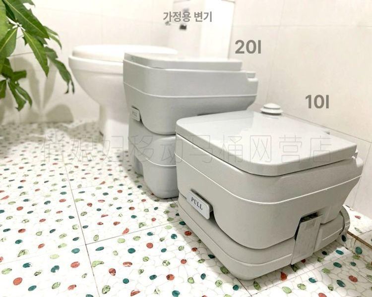 접이식 화장실 차박화장실텐트 이동식좌변기 캠핑 20L 바퀴 포함 - 상세 이미지 5