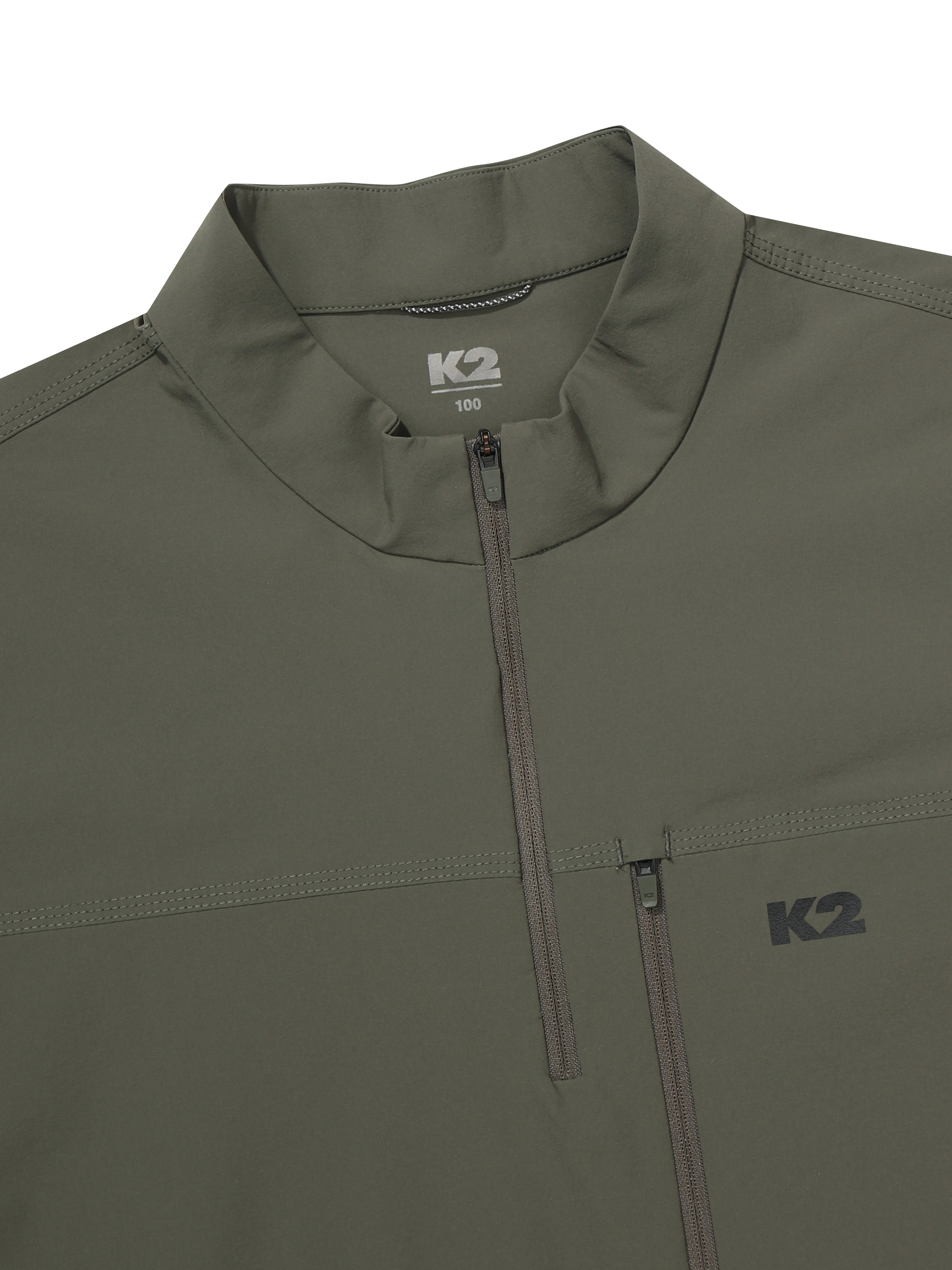 [본사직영] K2 남성 KTR ROCK (락) 우븐 집업 티셔츠 EARTH KHAKI KMP25205KX - 상세 이미지 3