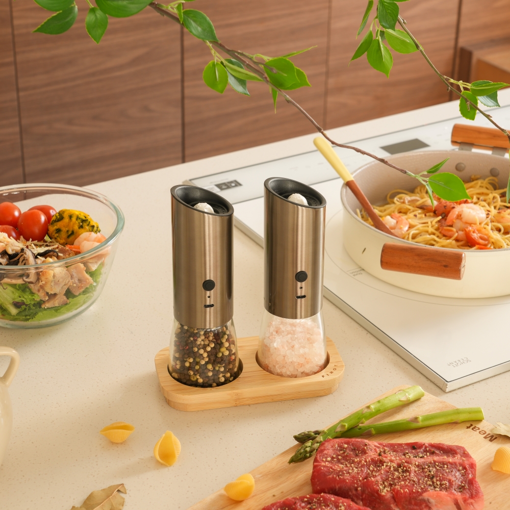 FINOT 프리미엄 전동 후추 그라인더 핑크 소금 깨갈이 통후추 제품 이미지