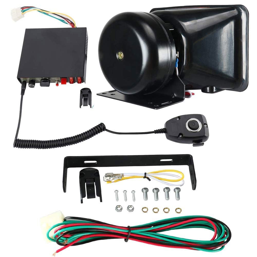 BTSHUB 200와트 12V 앰프 경찰 스피커 엔지니어 8톤 시스템, 사이렌 차량용 소방 비상 경찰, 및 구급차, 라우드 - 상품 이미지