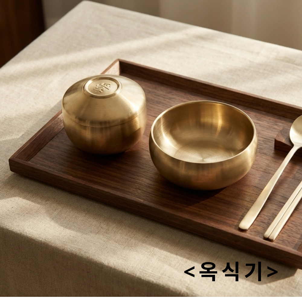 국내산 경복 이중 티타늄 반상기 세트 2인 식기 티타늄그릇 전통식기 혼수 예단그릇 - 상세 이미지 5