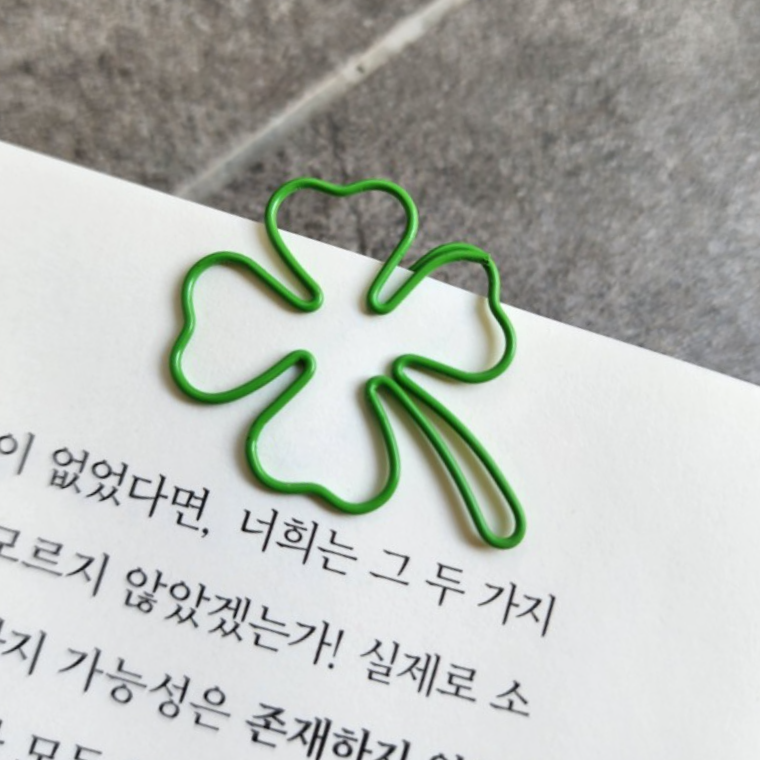 행운 네잎클로버 독서 북클립 1P - 상품 이미지