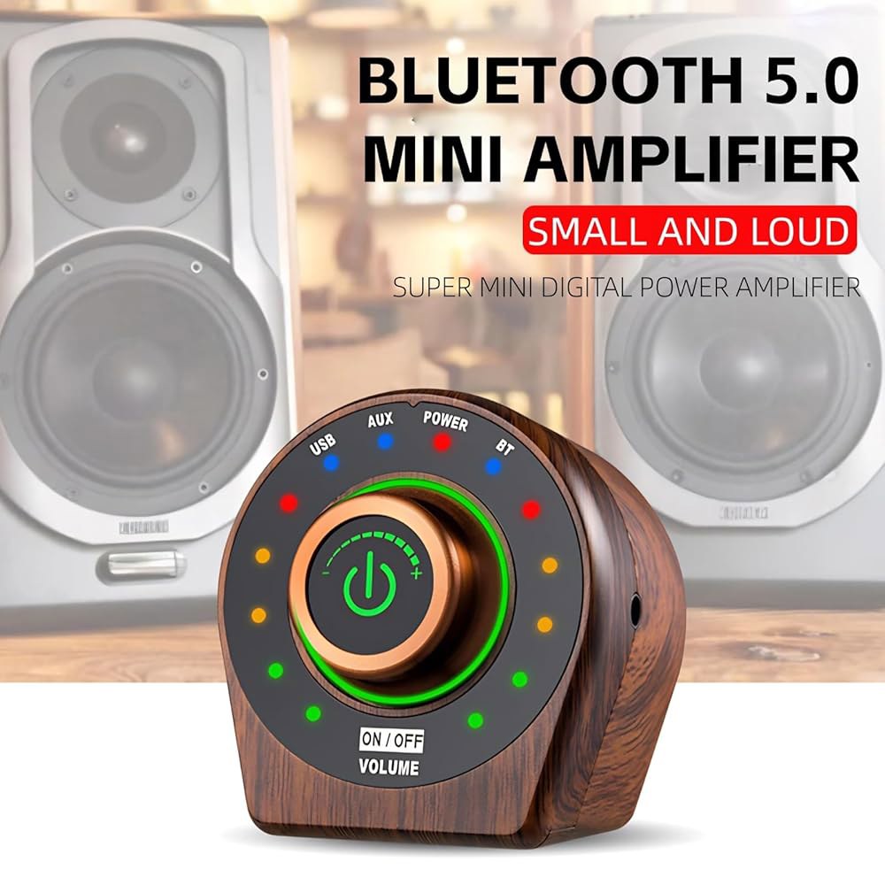 100W 5.0 소형 앰프, HiFi TV 휴대폰 AUX 디지털 사운드 컴퓨터, BT USB 태블릿, 스테레오 포함, 스피커용 - 상세 이미지 2