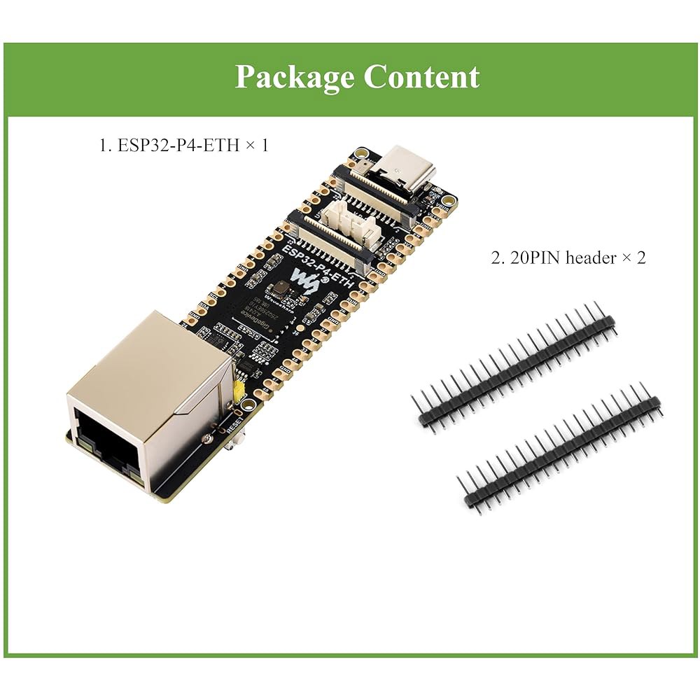 AI ESP32-P4-ETH 개발 보드, ESP32-P4 풍부한 포트, 헤더 상호 등. 작용 인터페이스, 100Mbps RJ45 지원 인터페이스-디스플레이/카메라 이더넷 음성 휴먼 - 상세 이미지 2