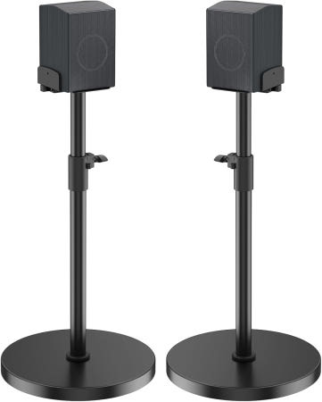 Aiweiwa 삼성 스피커 스탠드용 헤비 듀티 플로어 스탠드 - 높이 조절 가능 HW-Q990C HW-Q990D 후면 및 위성 스피커용 서라운드 사운드 최대 30Lbs