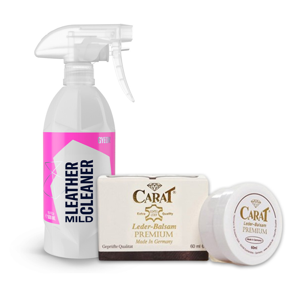 기온쿼츠 Q2M 레더클리너 마일드 내추럴 500ml + 캐럿 프리미엄 가죽 보호제 60ml - 상세 이미지 2