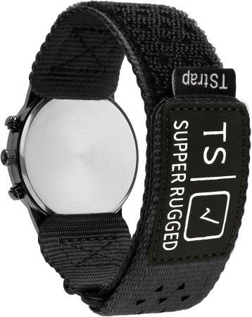 [해외]TStrap 나일론 스포츠 시계 밴드 - 남성용 블랙 퀵 릴리스 스트랩 운동용 군용 스마트 팔찌 교체 Correa para Reloj Hombre 18mm 20mm 18mm