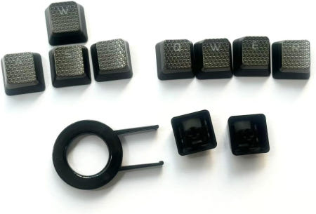 corsair [해외]커세어 K63 K65 K68 K70 K95 K100 MX 기계식 게이밍 키보드용 W A S Q R D F 키캡 (블랙 10pcs) Blue 7 pcs