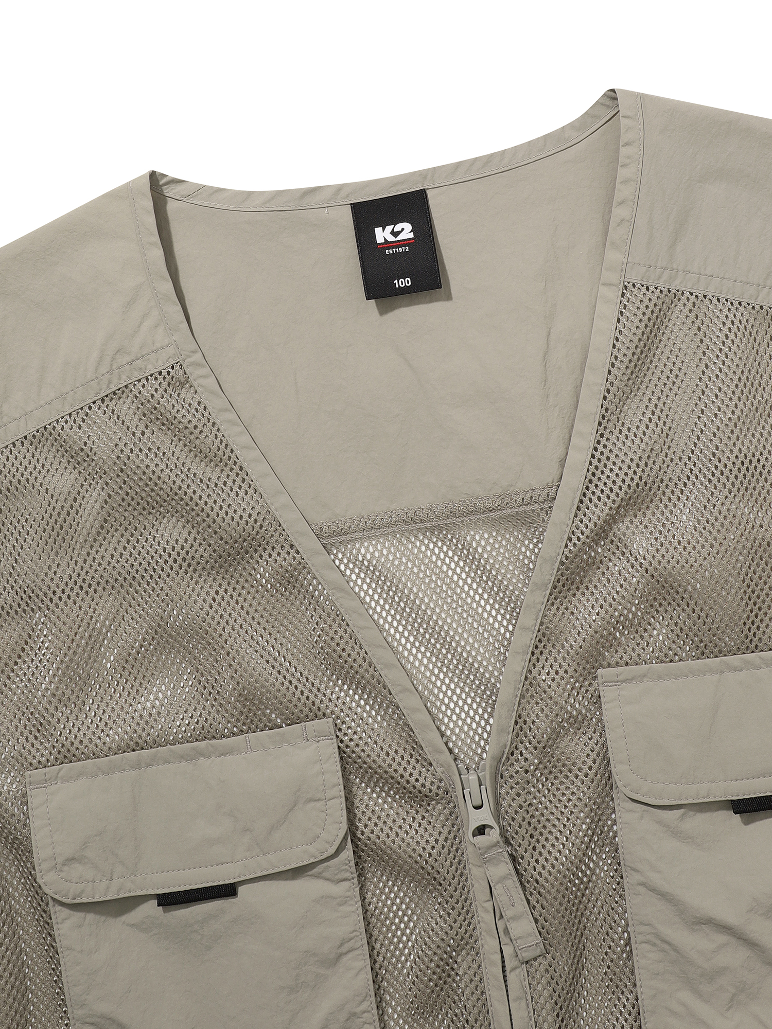 [본사직영] K2 남성 FLYHIKE 유틸리티 V넥 메쉬 베스트 D/GRAYISH BEIGE KMM25627JS 이미지 7