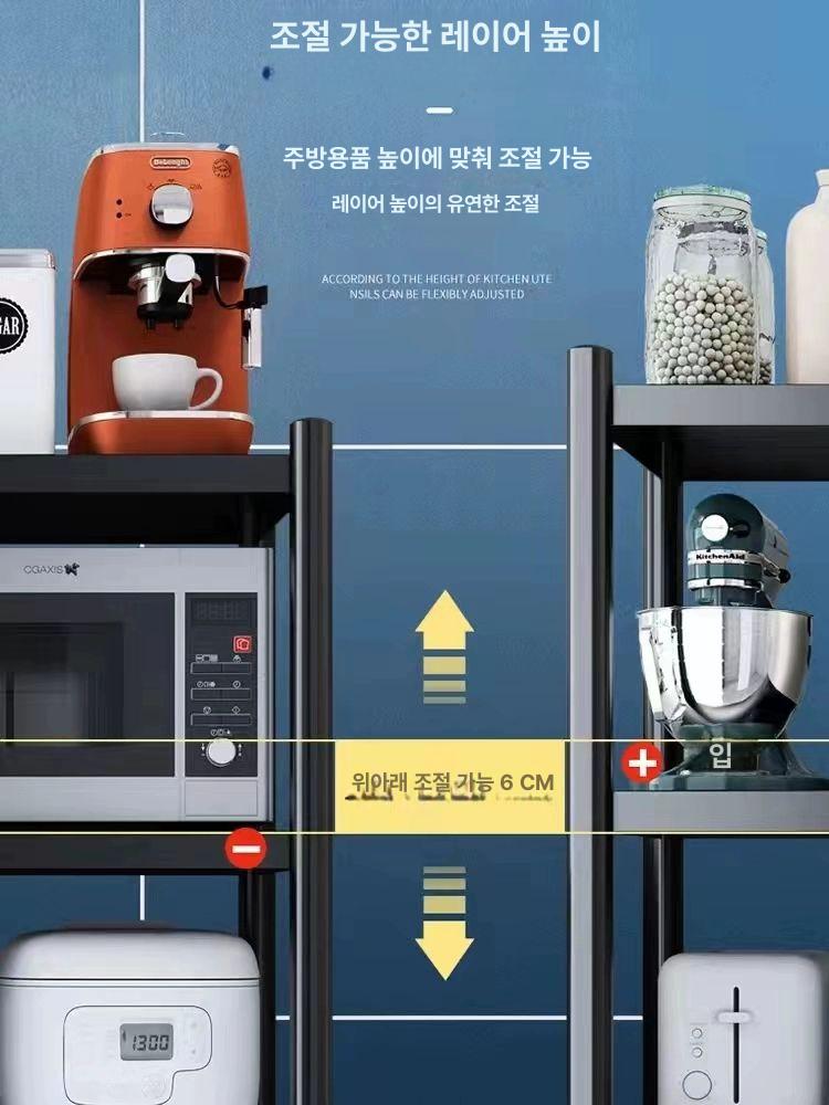 경량랙 무볼트 조립 스탠드 공장용 펜트리 확장형 베란다 1단 50 x 35x80 3단 바퀴 포함 - 상세 이미지 4