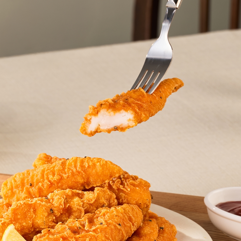 바삭한 우리밀 오곡 치킨텐더 1kg x 10개 업소용 텐더스틱 순살치킨 국내산 닭안심 - 상세 이미지 3