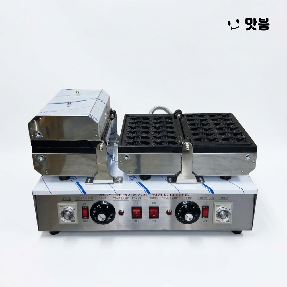 태양산업 타이야끼 미니붕어빵기계 24구 전기식 국내제조 조리기 / FPR-525T - 상품 이미지