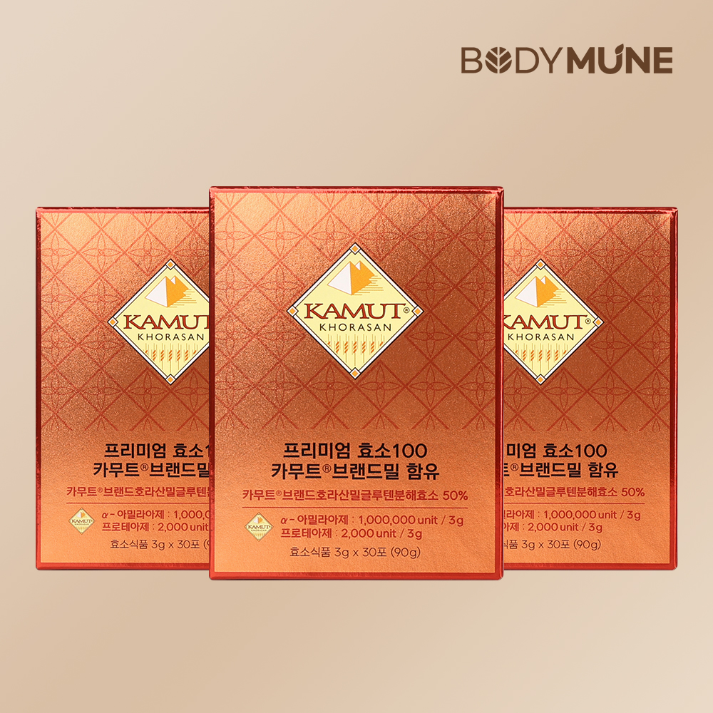 프리미엄 카무트 효소 100만 역가 (1개월분) 골드 카뮤트효소 30포, 3개 - 상품 이미지