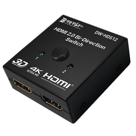 HDMI 2.0 선택기 2 1 양방향 지원 버튼식 DW-HDS12