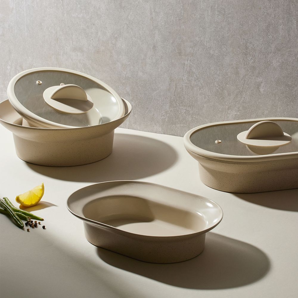 데켓 주물IH 쿡플레이트 원형+오발 콤비 2개세트 (소형/대형) 제품 이미지