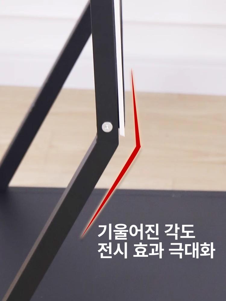 메뉴판 거치대 철제 야외 카페 배너 외부 안내판 가게 A3 분리형 블랙 - 상세 이미지 3