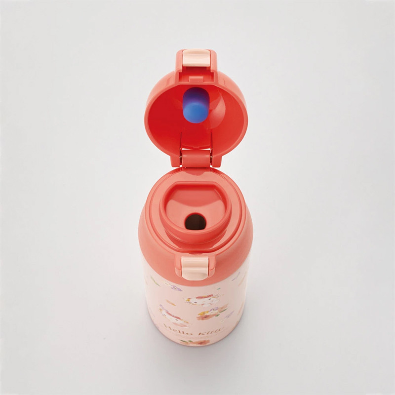 스케이터 헬로키티 캐릭터 비비드 수채화 플라워 원푸쉬 스테인리스 보틀 360ml SDPC4 - 주방·식기 - 하카타몰
