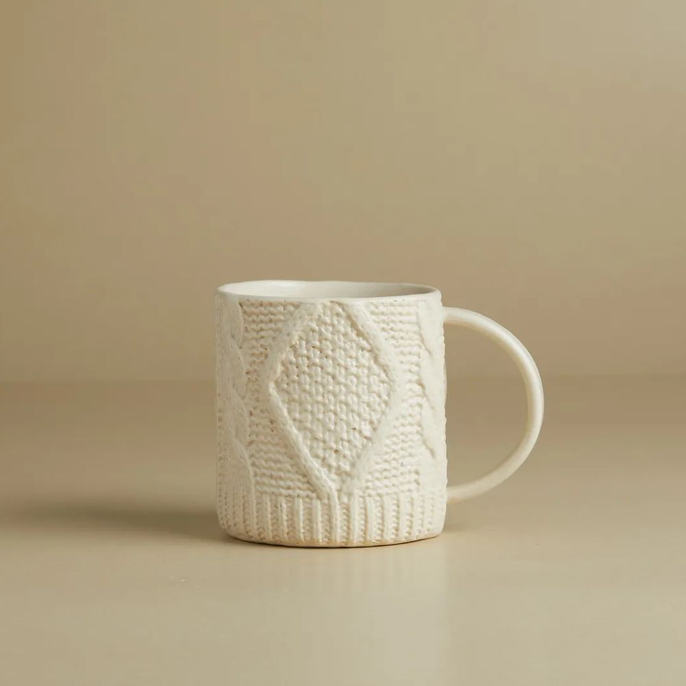 [고유포터리] knit big mug 01 (14 color) 이보현 작가 니트머그 빅니트머그 핸드메이드 도자기 - 상품 이미지