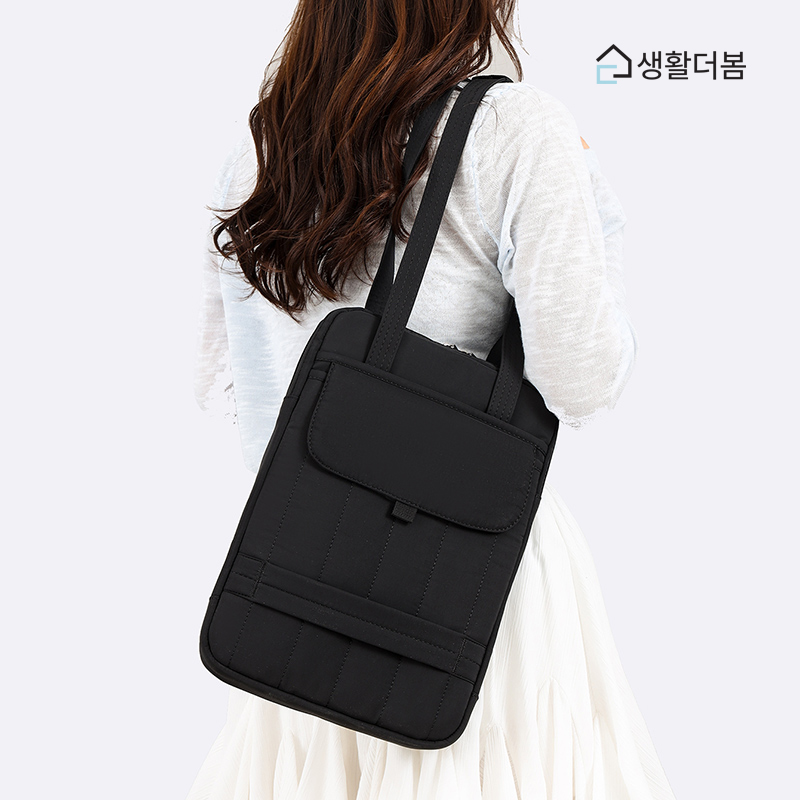 생활더봄 슬림 세로형 노트북가방 토트 숄더 투웨이 태블릿수납 파우치 4컬러 이미지 6