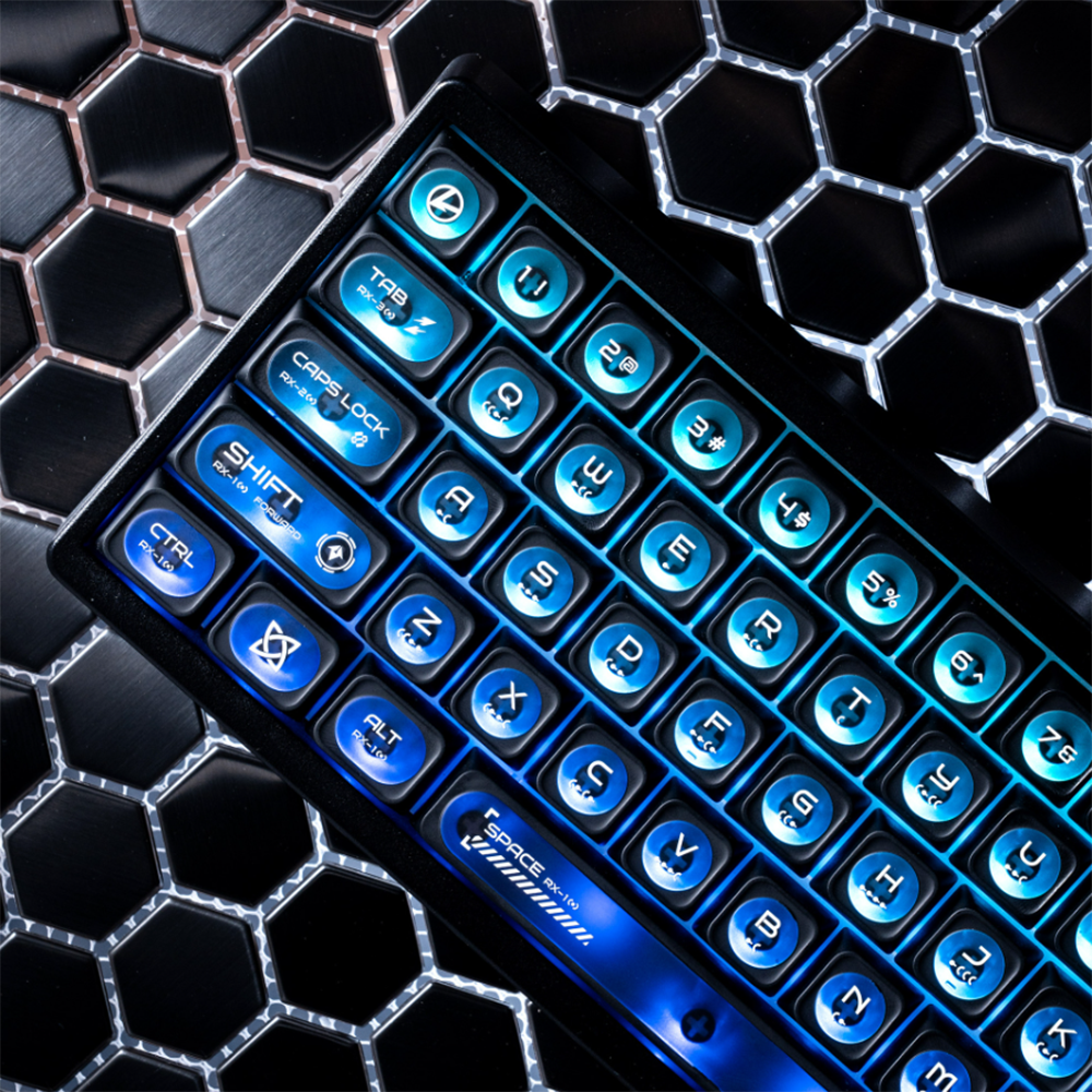 캣츠아이 영문 블랙 반투명 키캡 CHERRY PBT 기계식 키보드 키캡 136키 이미지 7