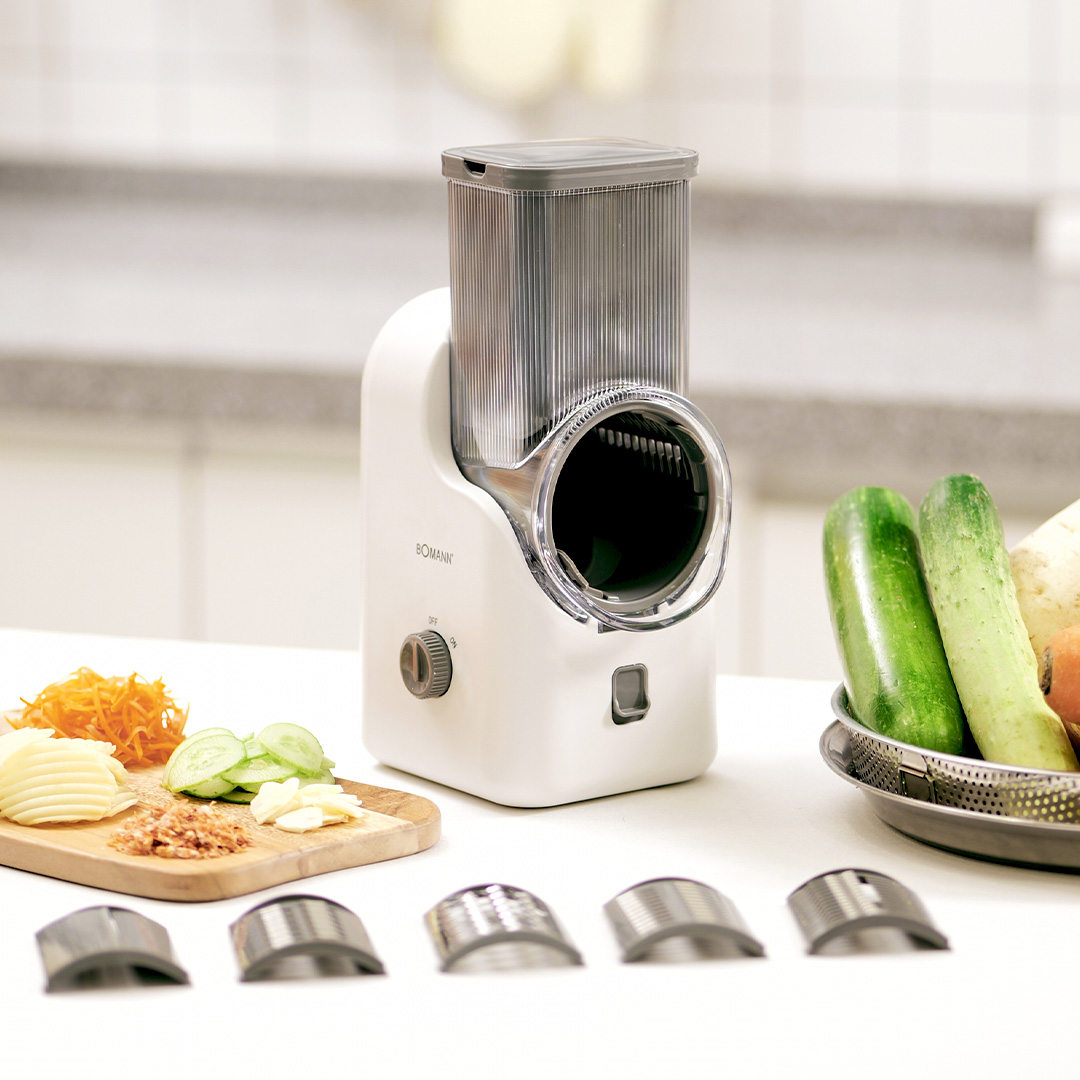 보만 전동 채칼 오토슬라이서 2세대 자동 야채 당근 채썰기 다지기 ASL286DTW (채칼 5종 포함) 상세 이미지 3