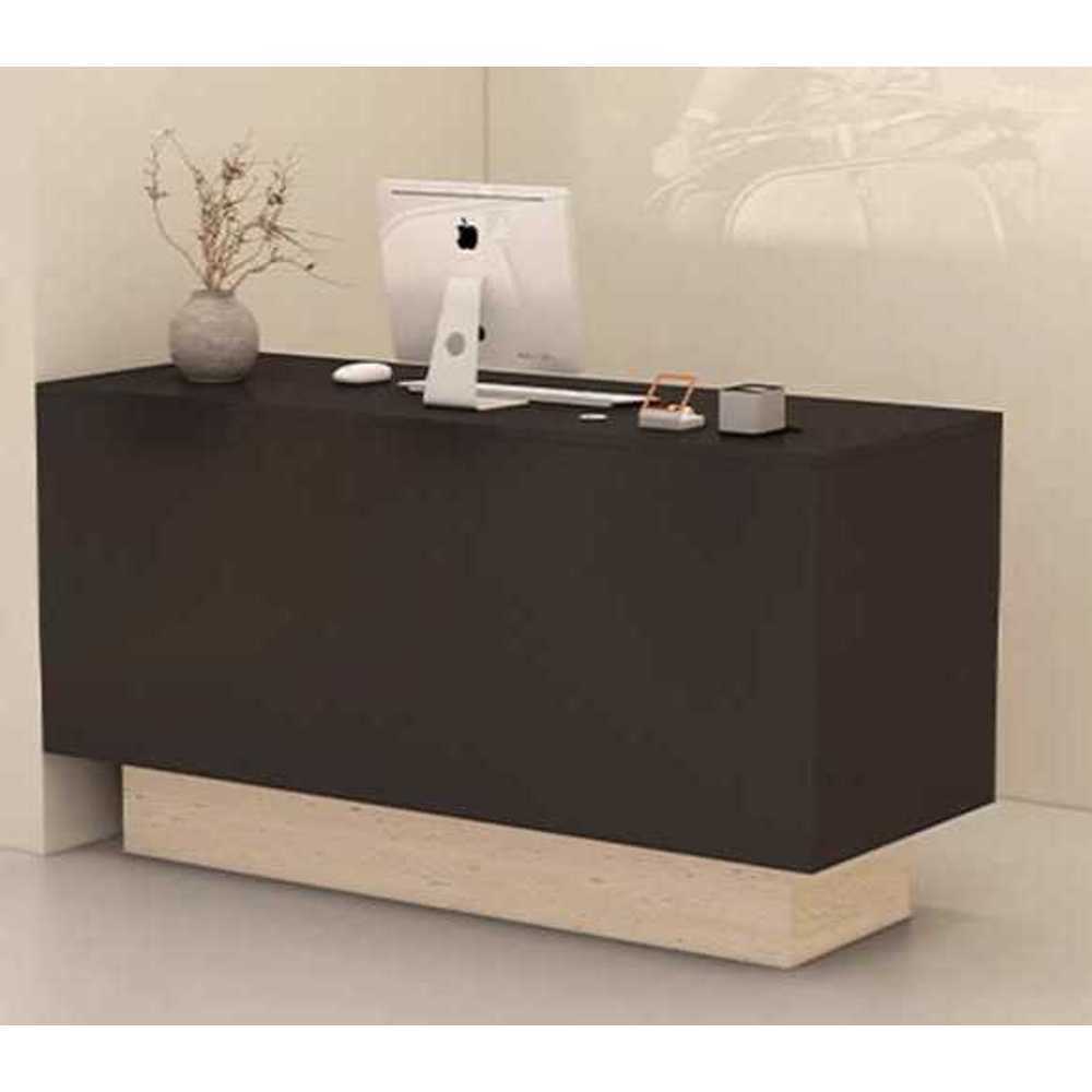 카운터 테이블 미용실 옷 꽃집 출납원 우드 프런트 블랙 90x50x90cm - 상품 이미지