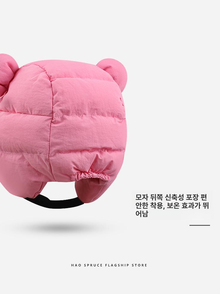 귀 모양 면 모자 겨울 자전거 방풍 보온 귀도리 스키 파일럿 트루퍼 햇 남녀공용 군밤 블랙 m56-58cm - 상세 이미지 3