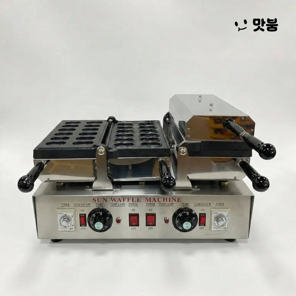 태양산업 콤보 땅콩빵 + 미니붕어빵 기계 전기식 국내제조 조리기 / MB-2 - 상품 이미지