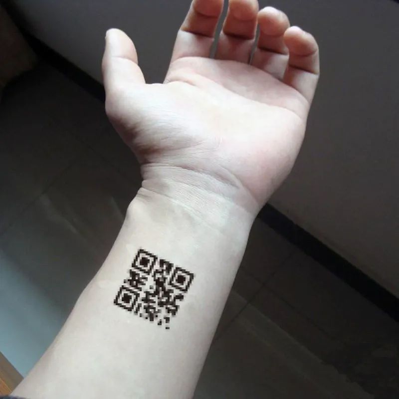 QR 스티커 큐알스티커 스티커타투 타투스티커 판박이 문신 헤나 스티커 쓸데없는 우정 선물 이미지 7