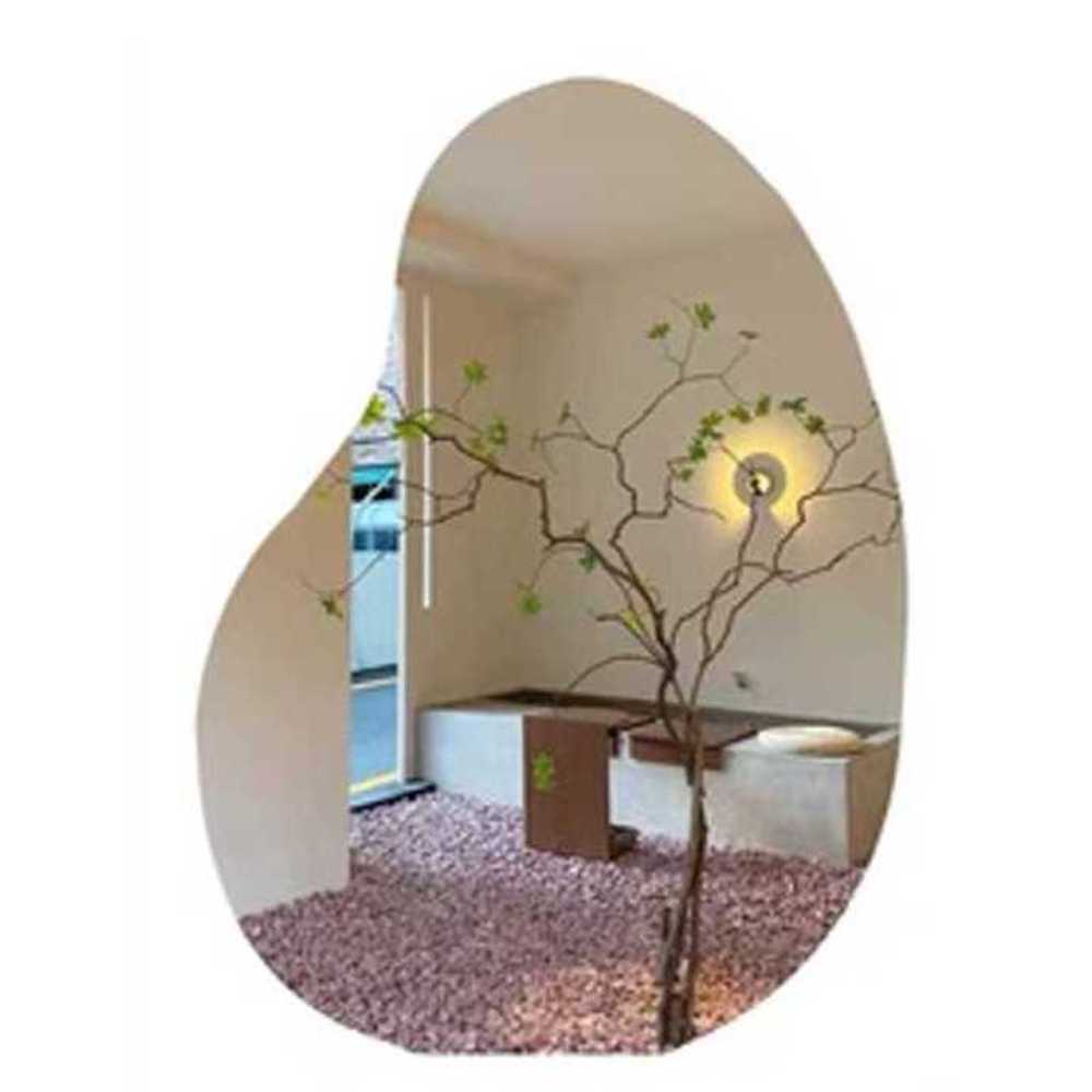 공룡알 거울 스탠드 비정형 인테리어 물결 드레스룸 52x75cm - 상품 이미지