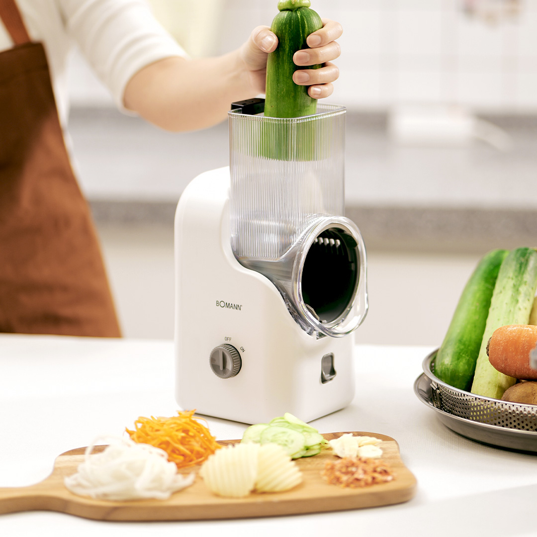 보만 전동 채칼 오토슬라이서 2세대 자동 야채 당근 채썰기 다지기 ASL286DTW (채칼 5종 포함) 상세 이미지 4